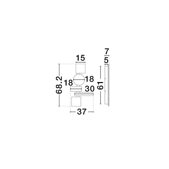 LED Аплик MARGOT 9130641 NovaLuce 19W CCT 2700K-4000K Triac Dimmable | Osvetlenieto.bg