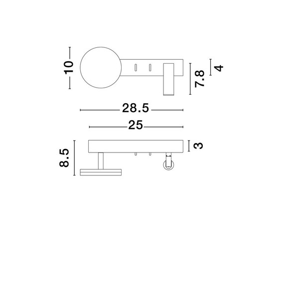 LED Аплик NOIMA 9540256 NovaLuce 9W 3000K | Osvetlenieto.bg