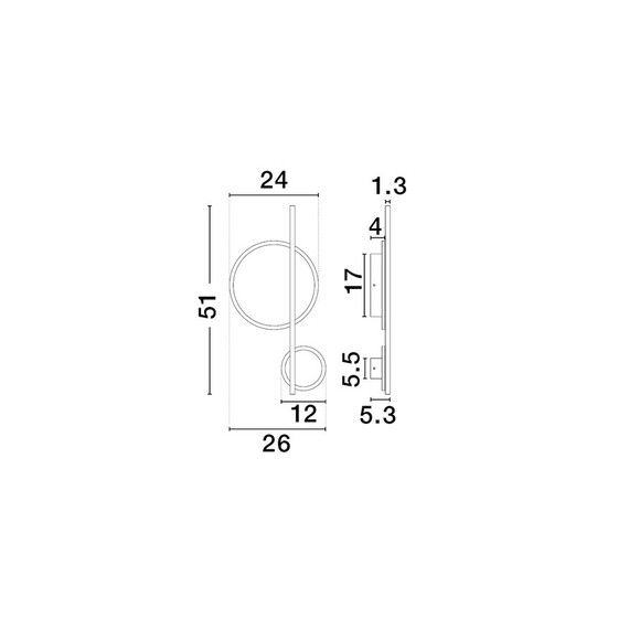 LED Аплик OTTILIE 9130642 NovaLuce 12W CCT 2700K-4000K Triac Dimmable | Osvetlenieto.bg