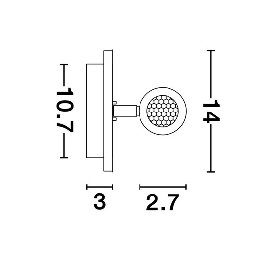 LED Аплик PENOR 9081222 NovaLuce 9W 3000K | Osvetlenieto.bg