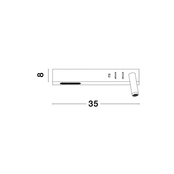 LED Аплик VIDA 9533523 NovaLuce R 5W+3W 3000K | Osvetlenieto.bg