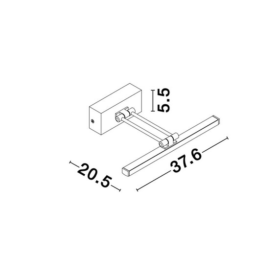 LED Аплик за картина MARNELL 9117301 NovaLuce 12W 3000K | Osvetlenieto.bg