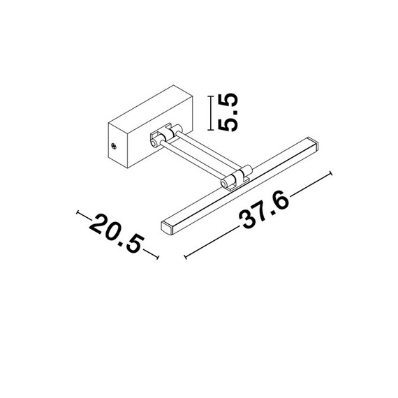 LED Аплик за картина MARNELL 9117302 NovaLuce 12W 3000K | Osvetlenieto.bg