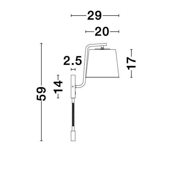 Аплик SAGE 9129330 NovaLuce LED 1x3W+1xE27 3500K | Osvetlenieto.bg