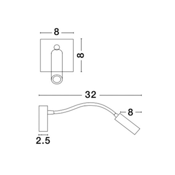 LED Аплик MADISON 8128202 NovaLuce 3W 3000K | Osvetlenieto.bg