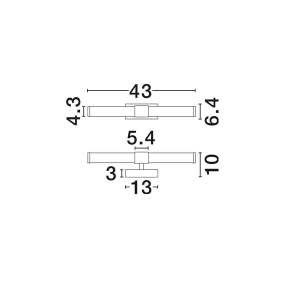LED Аплик за баня ALTO 9236411 NovaLuce 10W 3000K | Osvetlenieto.bg
