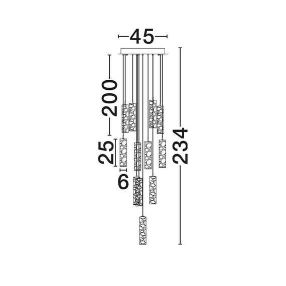 LED Полилей DILETTO 9019863 NovaLuce 76W 3000K Triac Dimmable | Osvetlenieto.bg