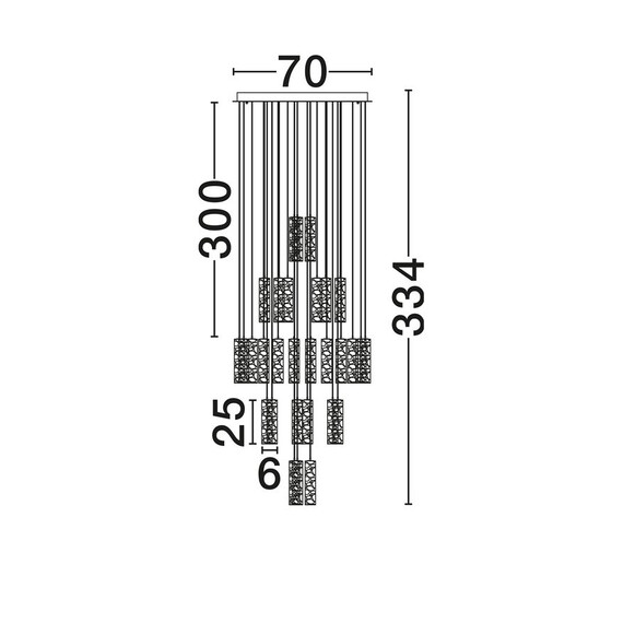 LED Полилей DILETTO 9019864 NovaLuce 151W 3000K Triac Dimmable | Osvetlenieto.bg
