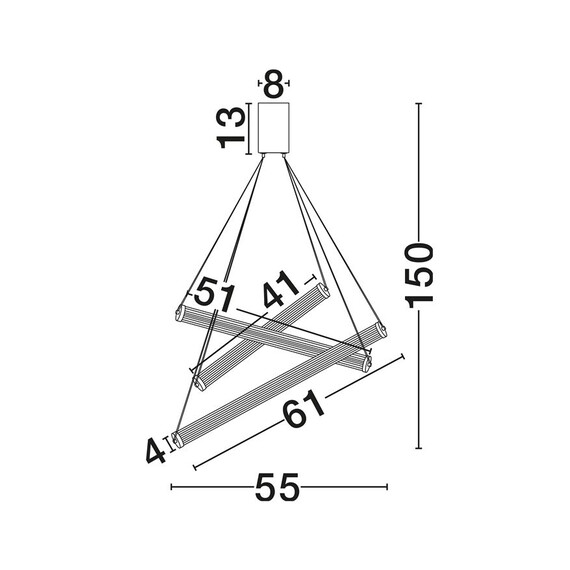 LED Полилей ELIOT 9236447 NovaLuce 33W 3000K | Osvetlenieto.bg