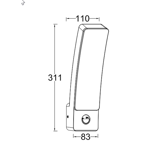 Фасаден аплик KIRA PIR сензор Lutec LED 18W IP54 5288903118 | Osvetlenieto.bg