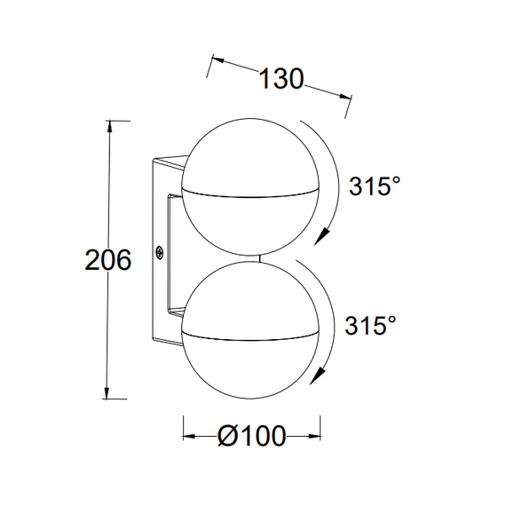 Фасаден аплик LOOMA Lutec LED 15.6W IP54 5138003118 | Osvetlenieto.bg
