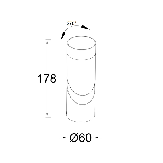 Фасаден аплик TUBON Lutec 1xGU10 IP54 5198501118 | Osvetlenieto.bg