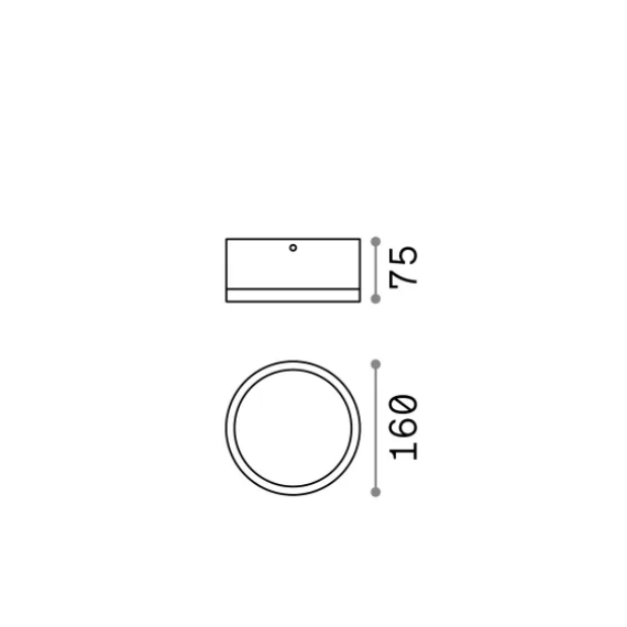 Фасаден плафон URANO PL1 BIG BIANCO 168050 Ideal Lux 1xGX53 IP44 | Osvetlenieto.bg