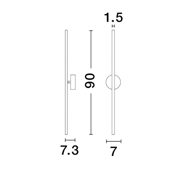 LED Аплик за баня ADEN 9081101 NovaLuce 15W 3000K | Osvetlenieto.bg