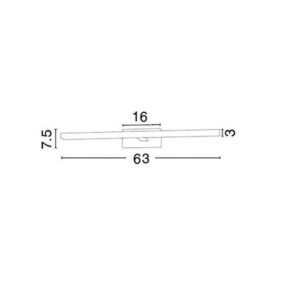 LED Аплик за баня MODENA 787002 NovaLuce 18W 3000K | Osvetlenieto.bg