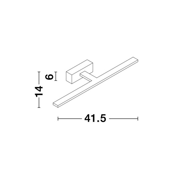 LED Аплик за баня MONDRIAN 9053121 NovaLuce 12W 3000K | Osvetlenieto.bg