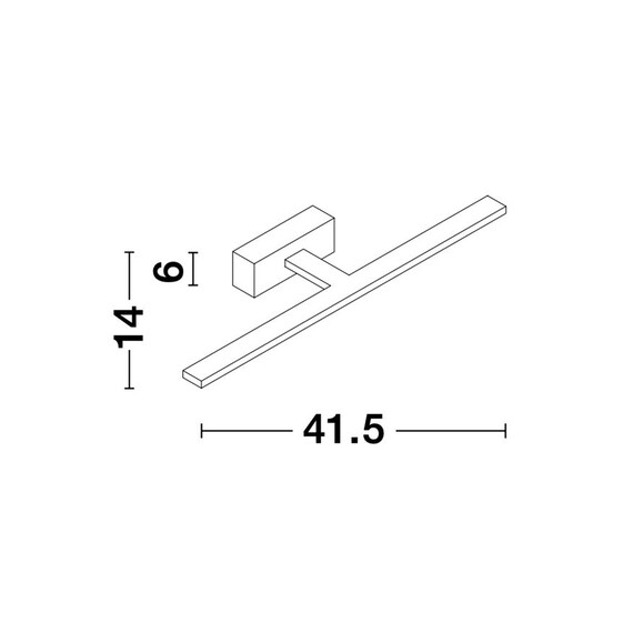 LED Аплик за баня MONDRIAN 9053122 NovaLuce 12W 3000K | Osvetlenieto.bg