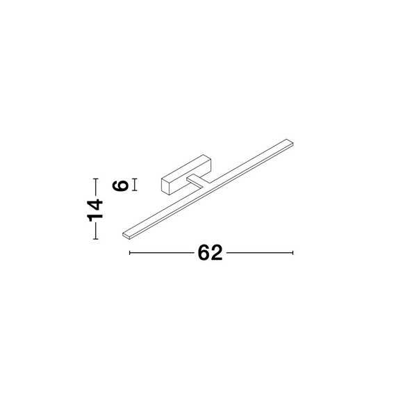 LED Аплик за баня MONDRIAN 9053201 NovaLuce 20W 3000K | Osvetlenieto.bg