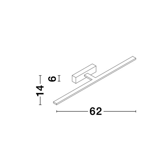 LED Аплик за баня MONDRIAN 9053202 NovaLuce 20W 3000K | Osvetlenieto.bg