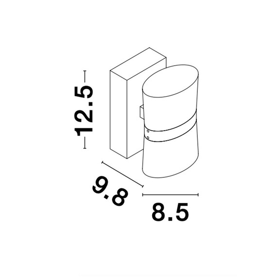 LED Аплик за баня SABIA 9122321 NovaLuce 10W 3000K | Osvetlenieto.bg