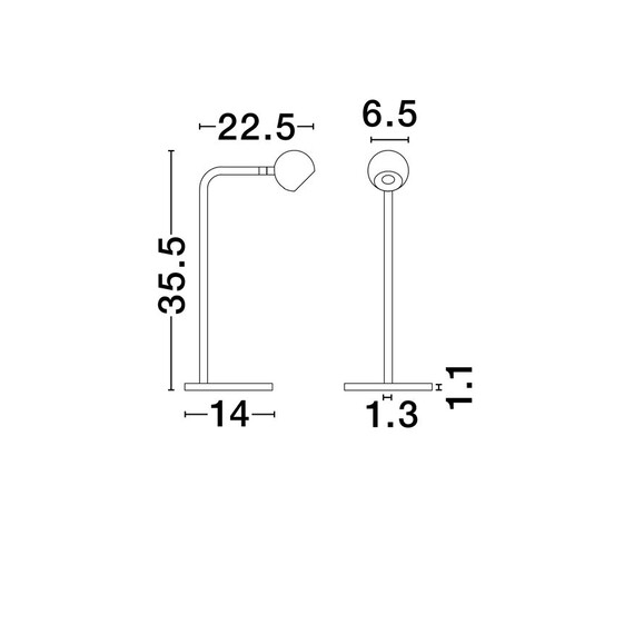 LED Настолна лампа SFERA 9540253 NovaLuce 6W 3000K | Osvetlenieto.bg
