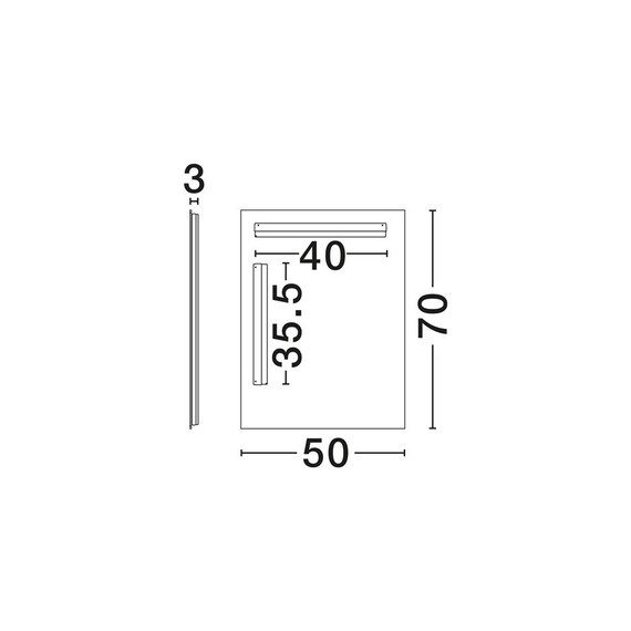 LED Огледало ALDA 9006110 NovaLuce 38W 3000K Touch Switch On/Off | Osvetlenieto.bg