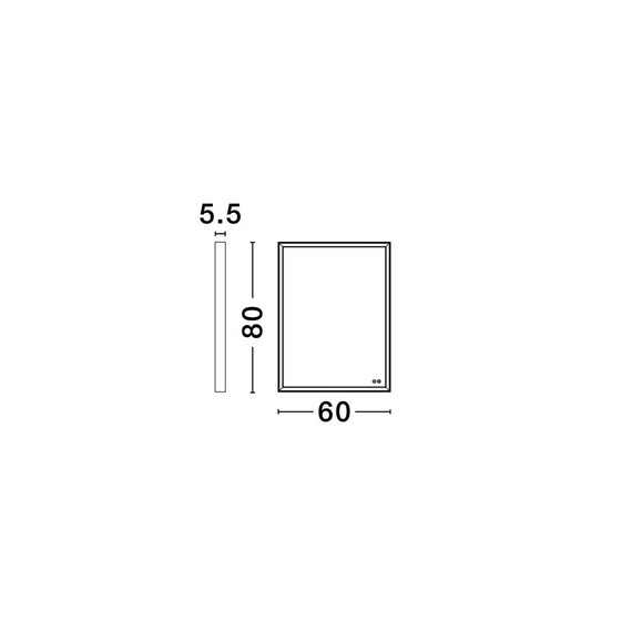 LED Огледало AMBOR 9006039 NovaLuce 38W 3000K Touch Switch On/Off | Osvetlenieto.bg