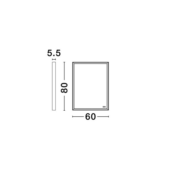 LED Огледало AMBOR 9006040 NovaLuce 37W 3000K Touch Switch On/Off | Osvetlenieto.bg