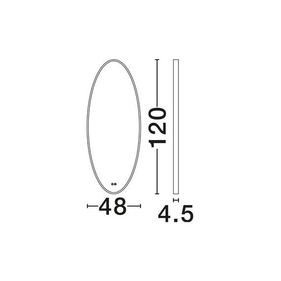 LED Огледало RILO 9006118 NovaLuce 43W 3000K Touch Switch On/Off | Osvetlenieto.bg