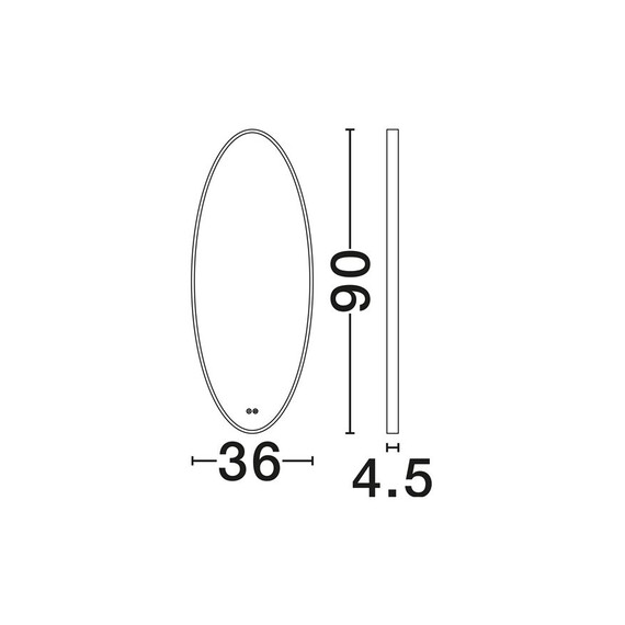 LED Огледало RILO 9006119 NovaLuce 35W 3000K Touch Switch On/Off | Osvetlenieto.bg