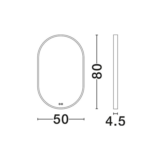 LED Огледало ZELVA 9006120 NovaLuce 36W 3000K Touch Switch On/Off | Osvetlenieto.bg