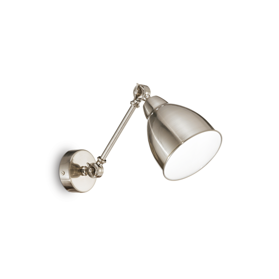 Аплик NEWTON AP1 NICKEL 016399 Ideal Lux 1xE27 | Osvetlenieto.bg