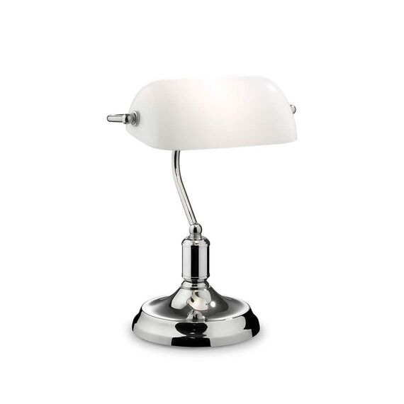 Банкерска лампа Lawyer TL1 Cromo 045047 Ideal Lux E27 | Osvetlenieto.bg