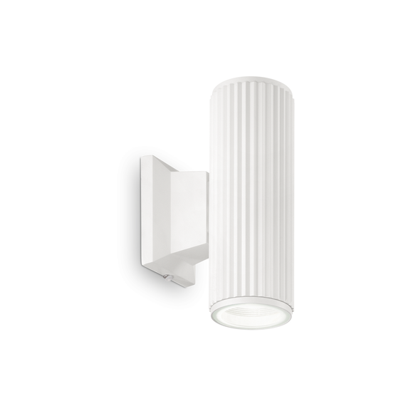 Фасаден аплик BASE AP2 BIANCO 129457 Ideal Lux 2xGU10 IP44 | Osvetlenieto.bg