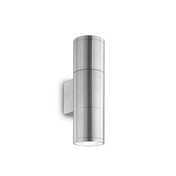 Фасаден аплик GUN AP2 SMALL ALLUMINIO 033013 Ideal Lux 2xGU10 IP44 | Osvetlenieto.bg
