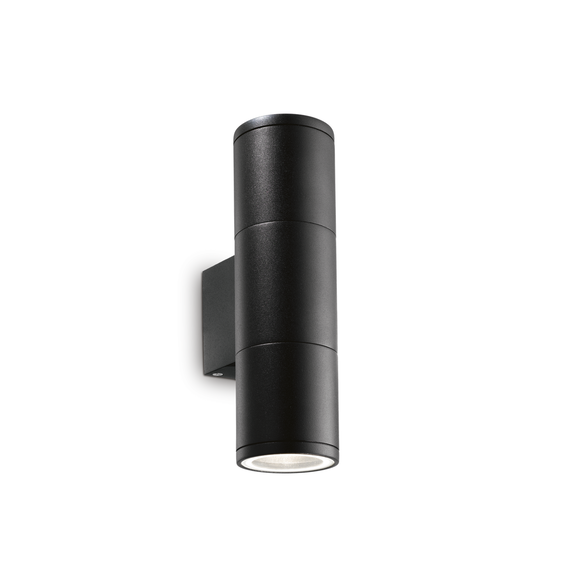 Фасаден аплик GUN AP2 SMALL NERO 100395 Ideal Lux 2xGU10 IP44 | Osvetlenieto.bg