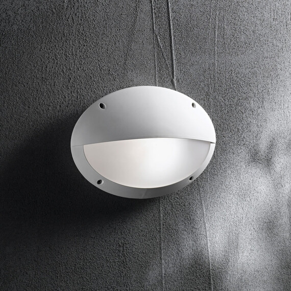 Фасаден аплик POLAR-2 AP1 OVAL BIANCO 096735 Ideal Lux 1xE27 IP66 | Osvetlenieto.bg