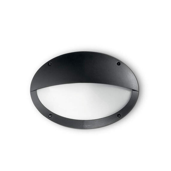 Фасаден аплик POLAR-2 AP1 OVAL NERO 096728 Ideal Lux 1xE27 IP66 | Osvetlenieto.bg