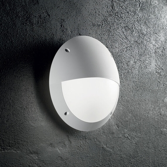 Фасаден аплик POLAR-2 AP1 ROUND BIANCO 096681 Ideal Lux 1xE27 IP66 | Osvetlenieto.bg
