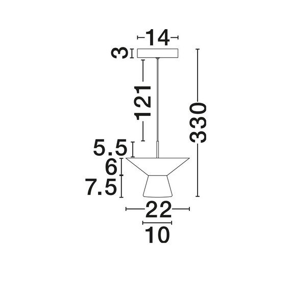 LED Полилей BARIS 9009315 NovaLuce 8W 3000K | Osvetlenieto.bg