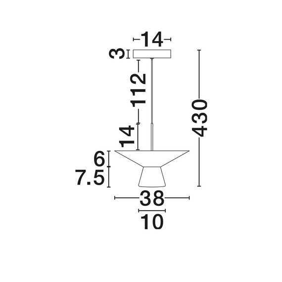 LED Полилей BARIS 9009316 NovaLuce 9W 3000K | Osvetlenieto.bg