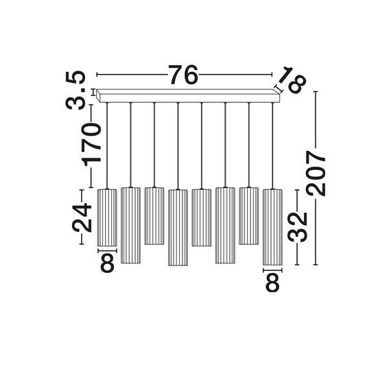 LED Полилей BRIELLE 9009336 NovaLuce 47W 3000K | Osvetlenieto.bg