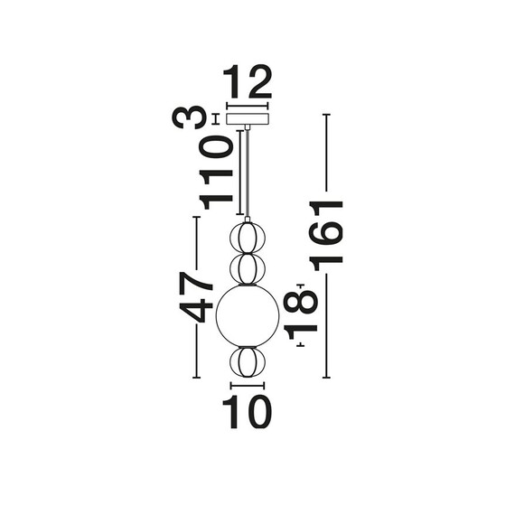 LED Полилей DAZZ 9009310 NovaLuce 7W 3000K | Osvetlenieto.bg