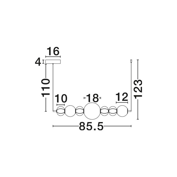 LED Полилей DAZZ 9009311 NovaLuce 20W 3000К | Osvetlenieto.bg