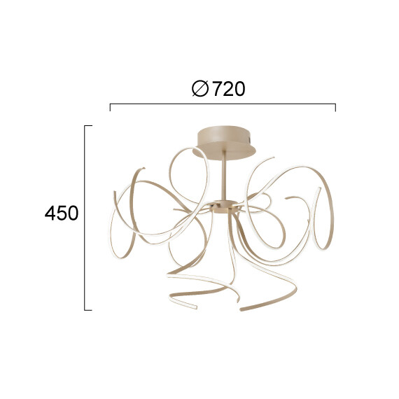LED Плафон IVANA 4345200 Viokef 53W 3000K | Osvetlenieto.bg