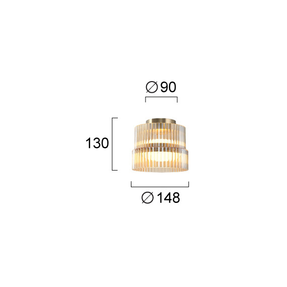 LED Плафон LUXE 4346600 Viokef 12W 3000K | Osvetlenieto.bg