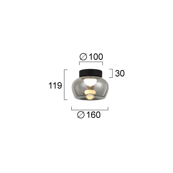 LED Плафон NADIA 4339300 Viokef 9W 3000K | Osvetlenieto.bg