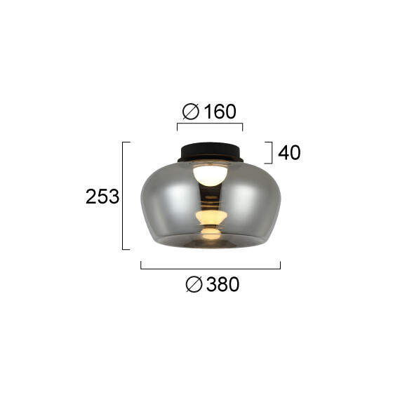 LED Плафон NADIA 4339400 Viokef 20W 3000K | Osvetlenieto.bg