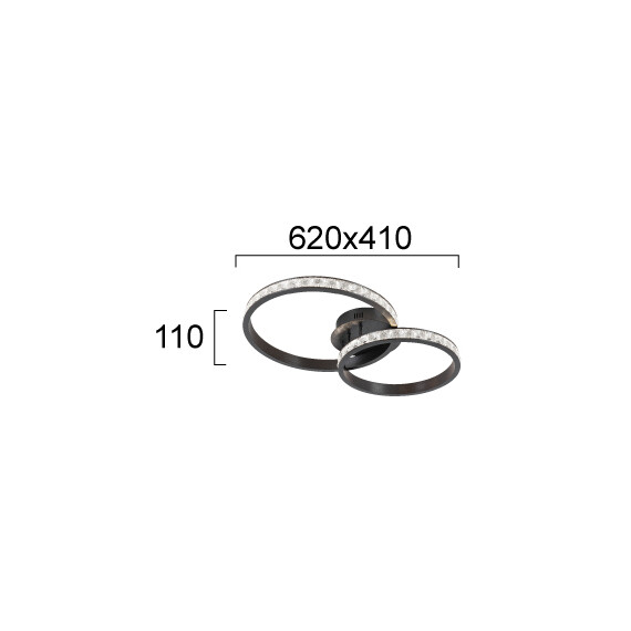 LED Плафон ORIANA 4323900 Viokef 35W 3000K | Osvetlenieto.bg