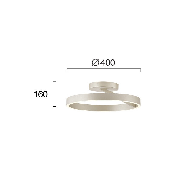 LED Плафон SATURN 4342800 Viokef 38W CCT 3000K-4000K Triac Dimmable | Osvetlenieto.bg